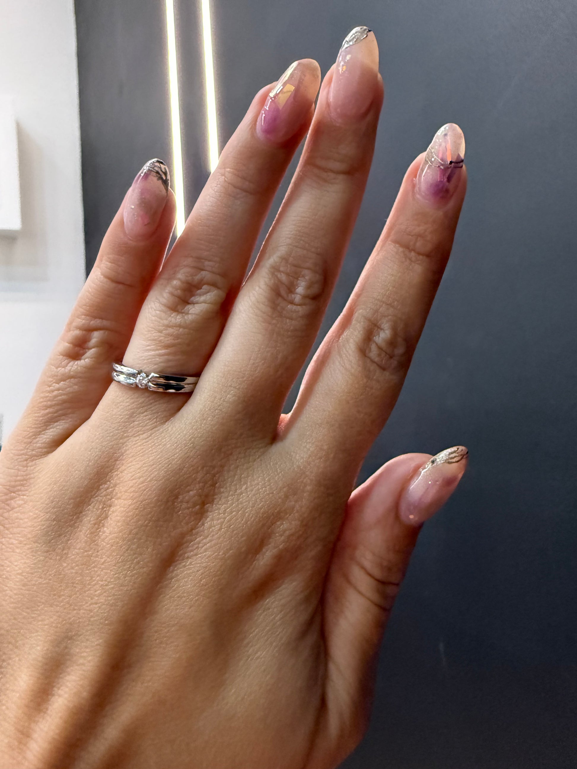 Oro Blanco 14k Redondo 0.12ct  de Diamantes Naturales                            Anillo Compromiso OF1214