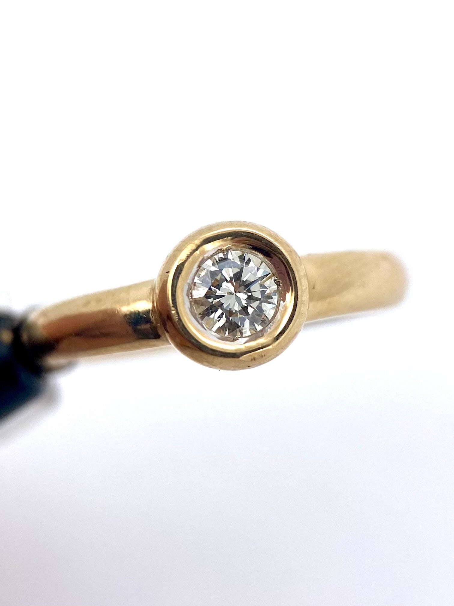 Oro Amarillo 14k Redondo 0.30ct de Diamante Natural                           Anillo Compromiso OF1167