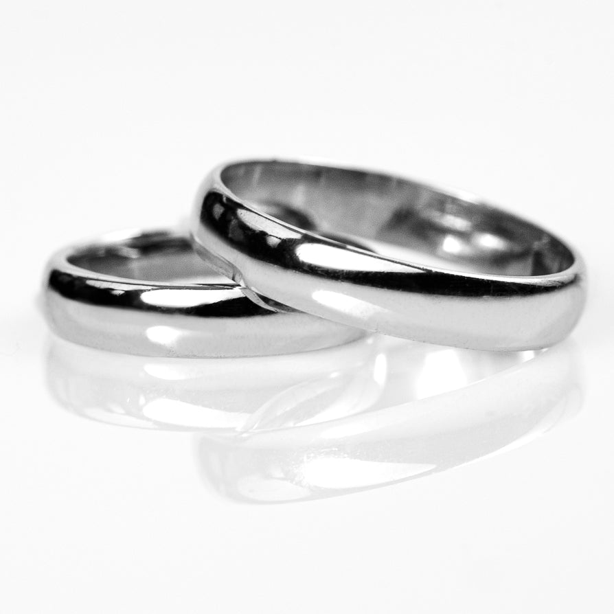 Argollas Lisas Oro 10k Blanco