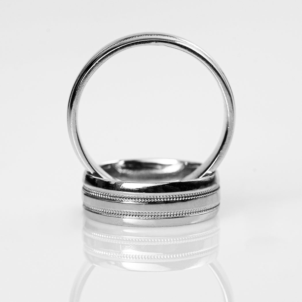 Argollas Con Borde Oro 10k Blanco