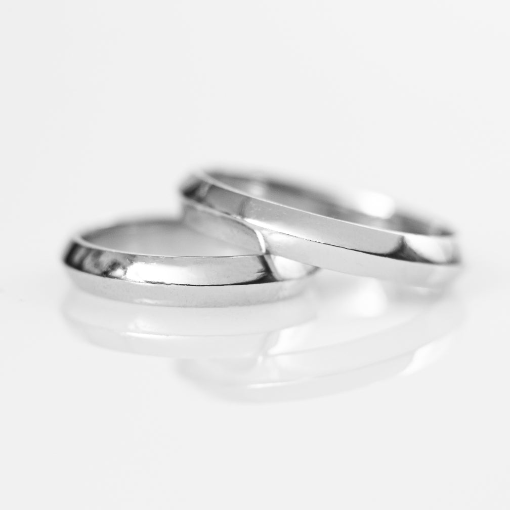 Argollas Minimalistas Oro 10k Blanco