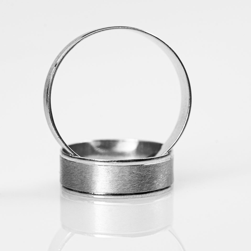 Argollas Texturizadas Oro 10k Blanco