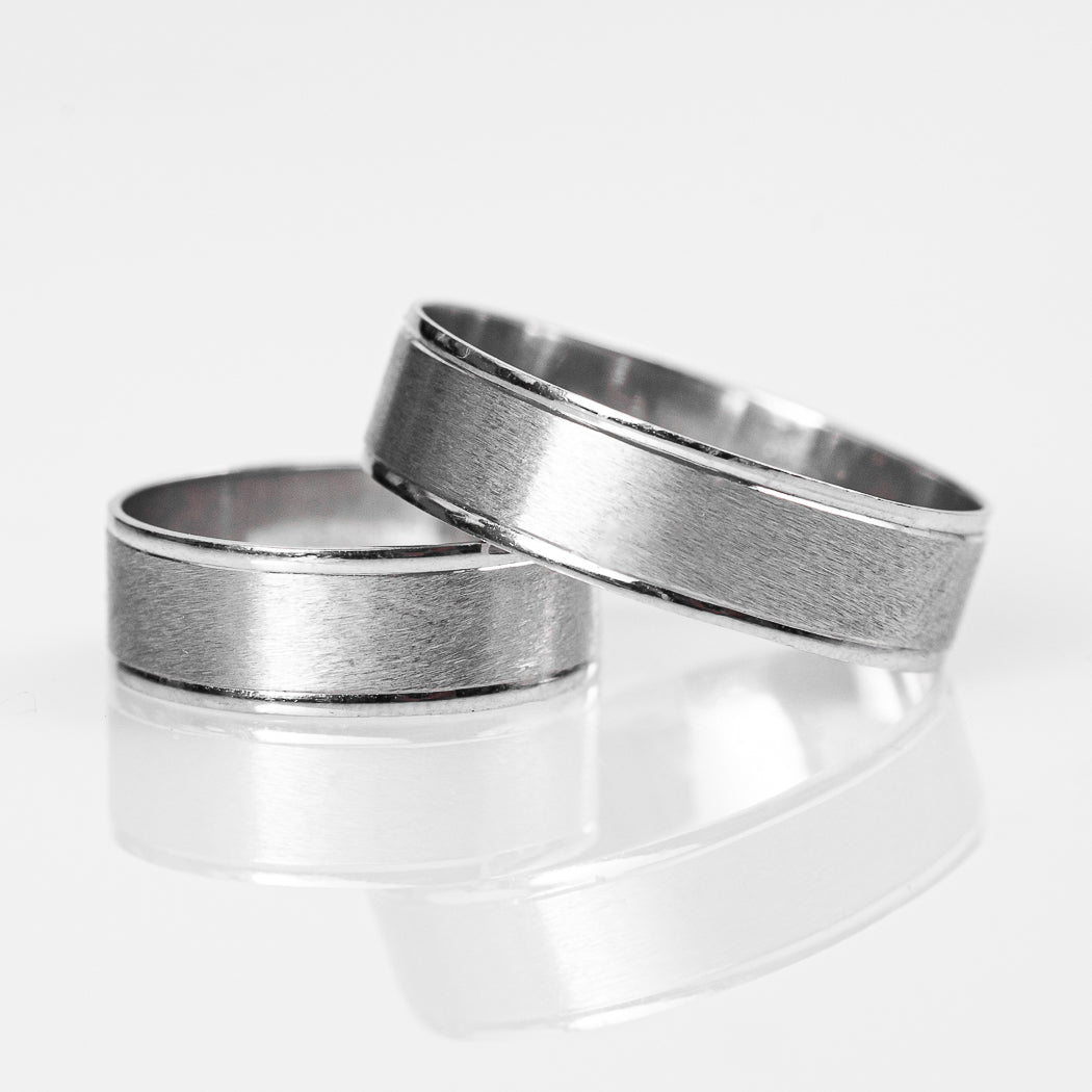 Argollas Texturizadas Oro 10k Blanco