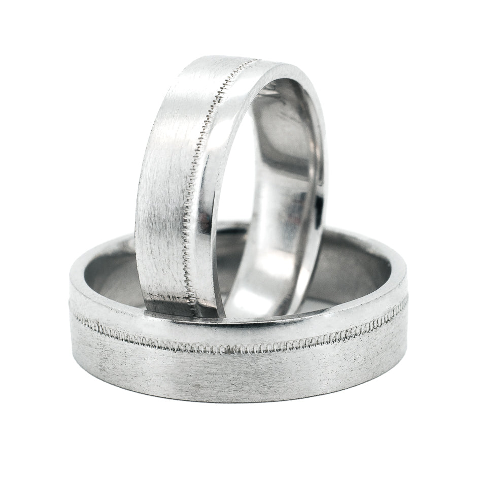 Argollas Matte Oro 10k Blanco