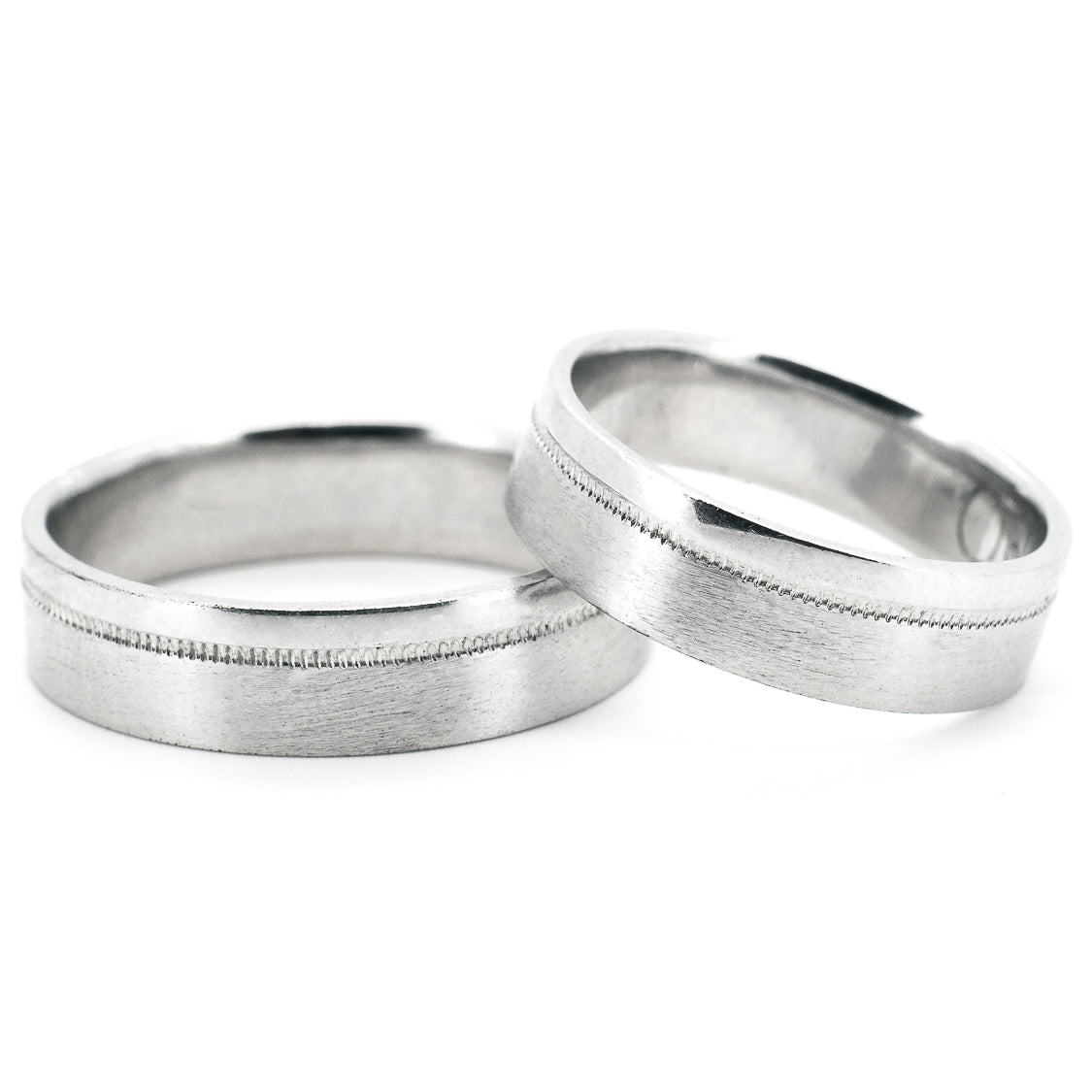 Argollas Matte Oro 10k Blanco