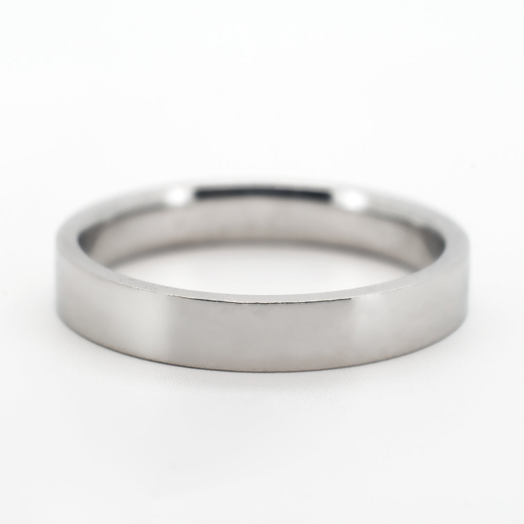 Argollas Lisas Matte Oro 10k Blanco