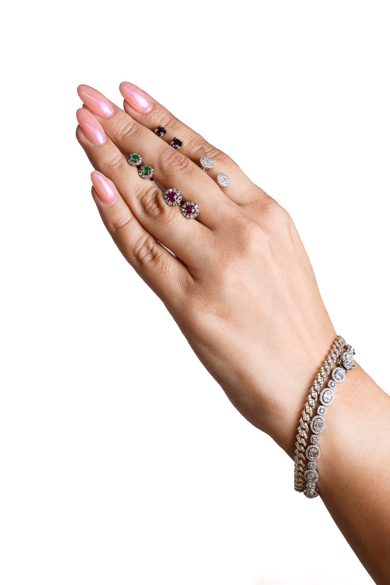 Broquel 0.22ct Oro 14k Blanco