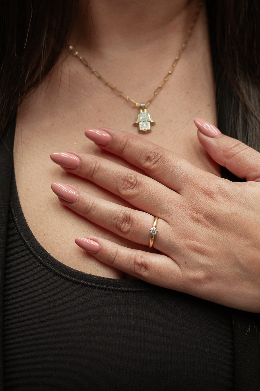 Dije de Diamante 0.33ct Oro 14k Amarillo