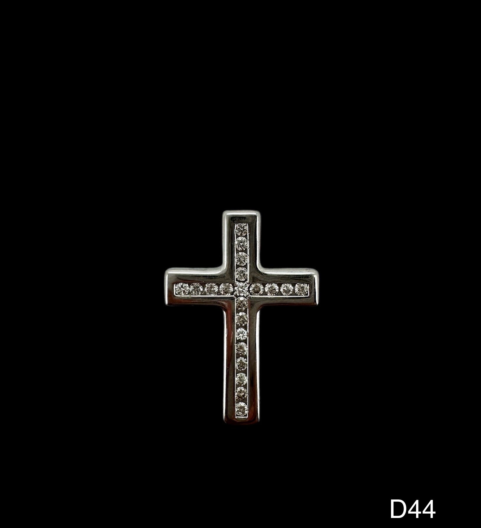 Dije de Diamante 0.38ct Oro 14k Blanco