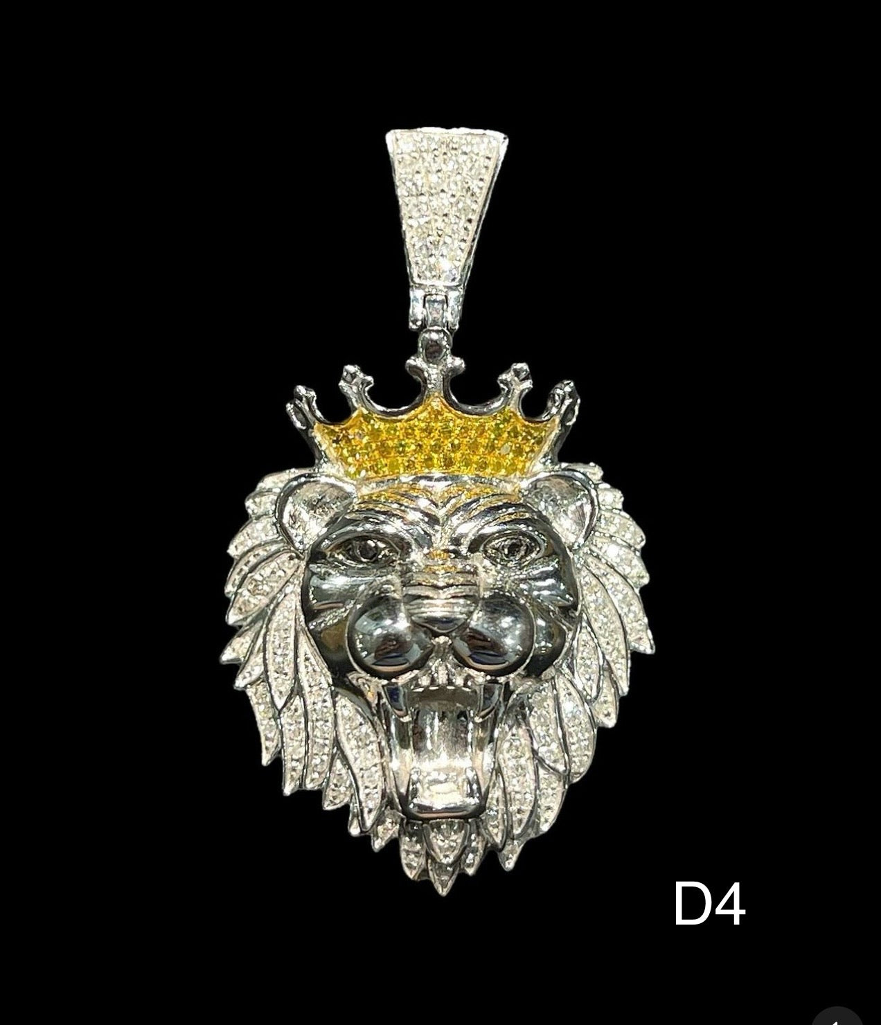 Dije de Diamante 0.54ct Oro 14k Blanco