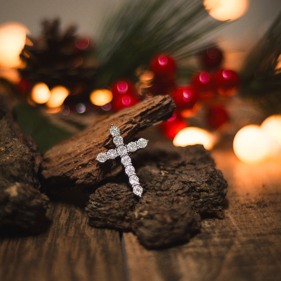 Dije de Diamante 1.45ct Oro 14k Blanco