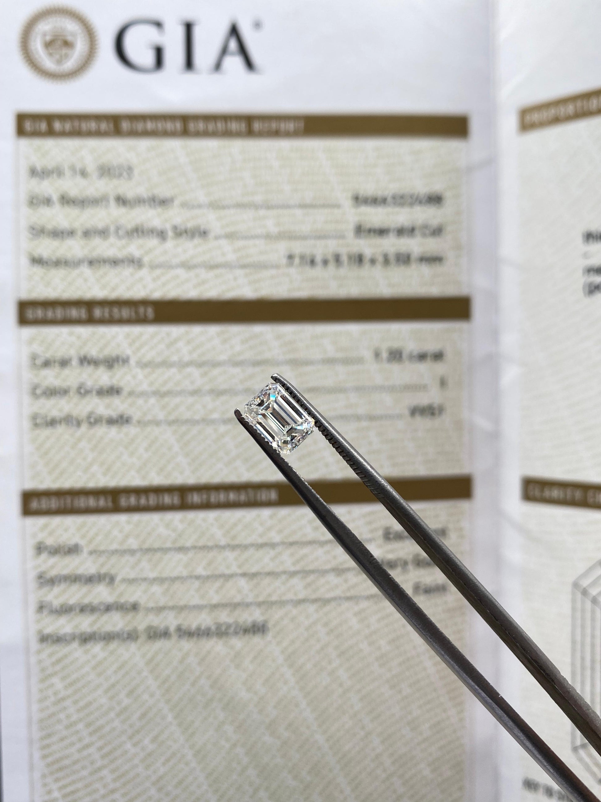 Esmeralda 1.20ct Diamante GIA