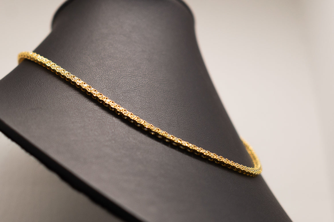 Cadena con Diamantes 4.95 ct Oro 14k Amarillo