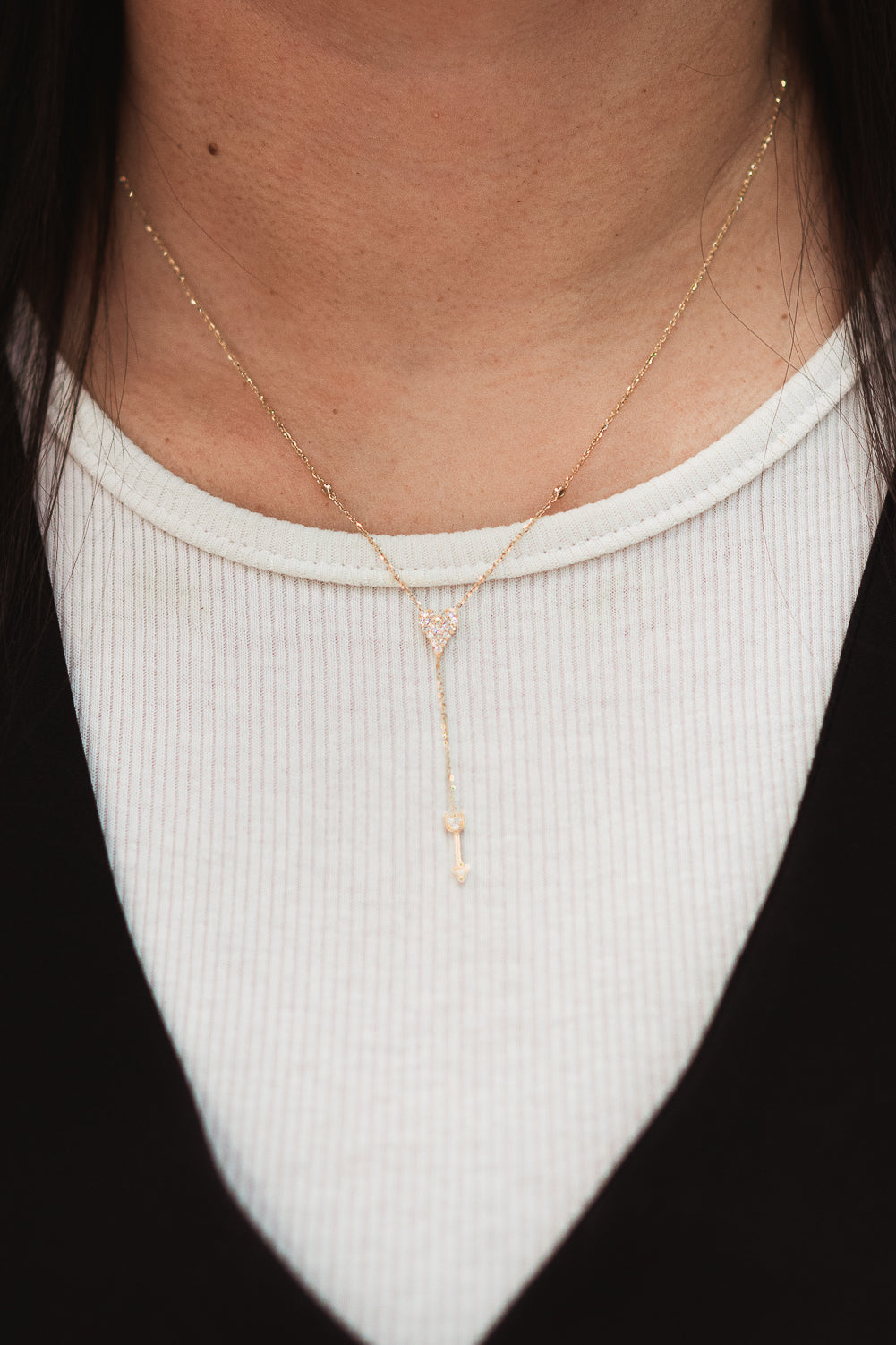 Cadena con Diamantes 0.22ct Oro 14k Rosa