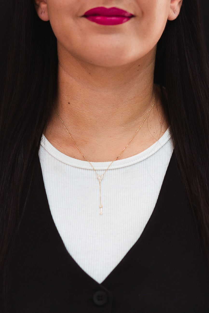 Cadena con Diamantes 0.22ct Oro 14k Rosa