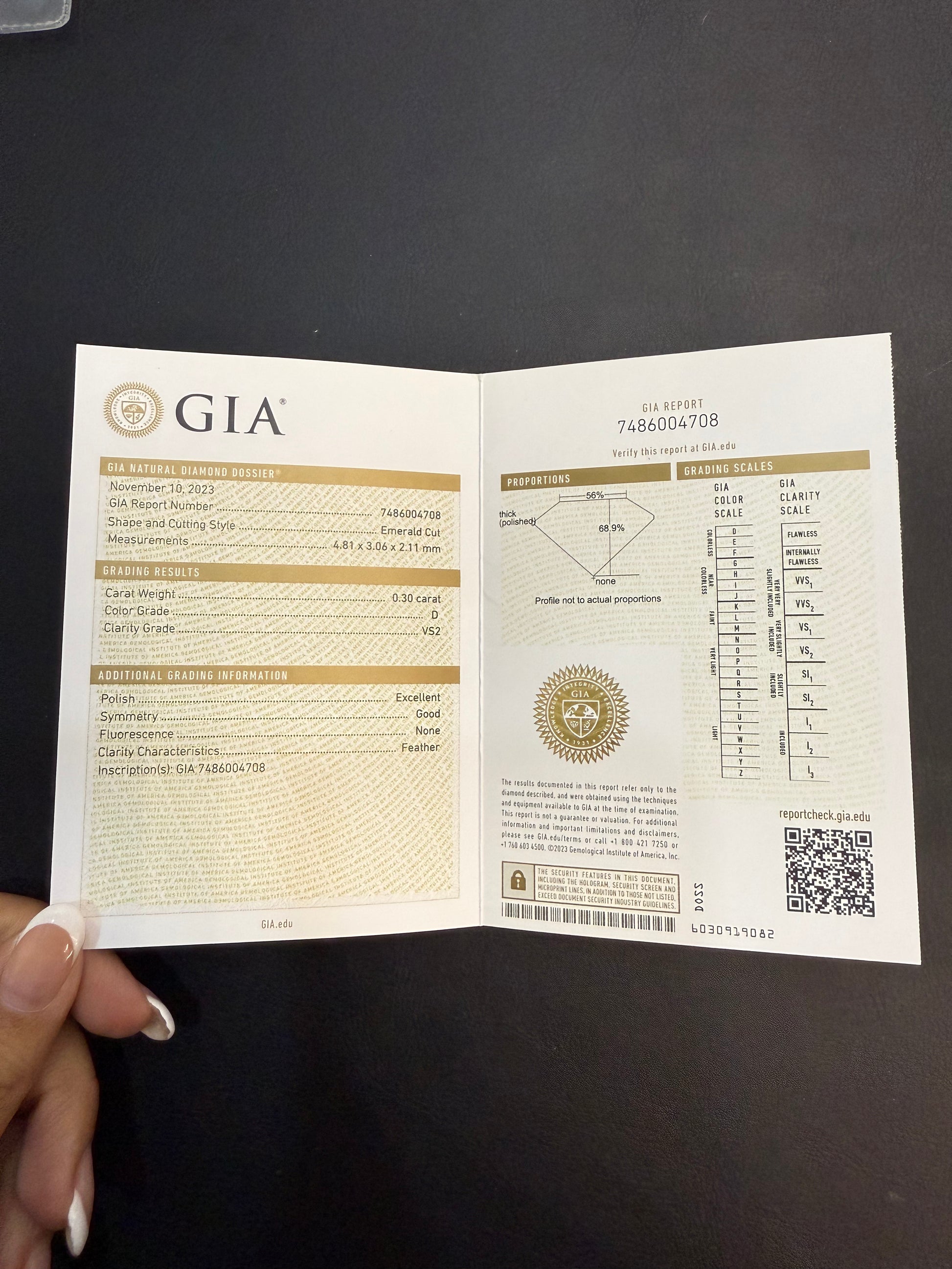 Esmeralda 0.30ct Diamante GIA