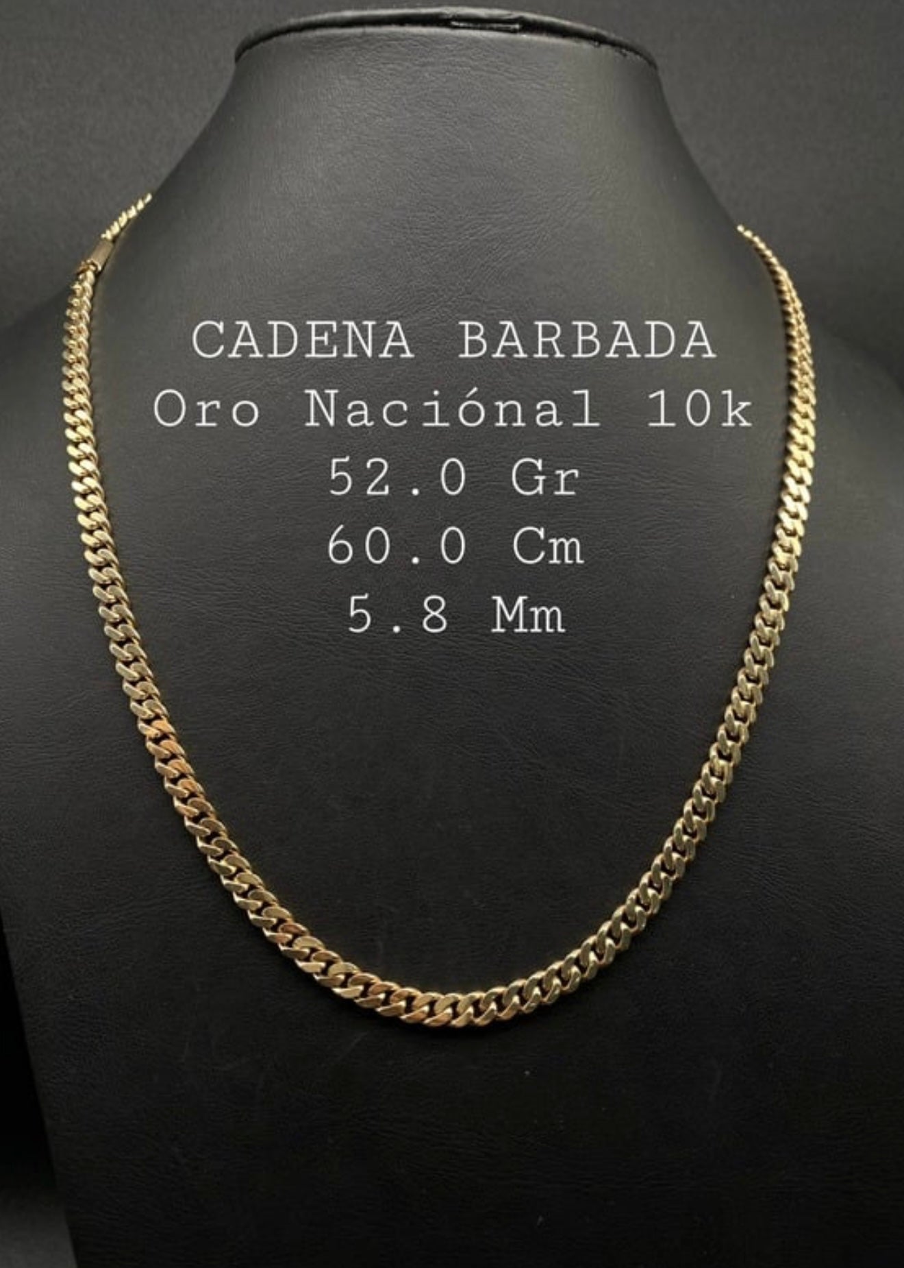 Cadena de Oro 10k Amarillo 52 grms