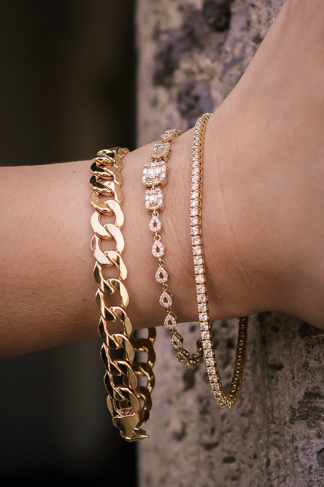 Esclava con Diamantes 0.65ct Oro 14k Amarilla