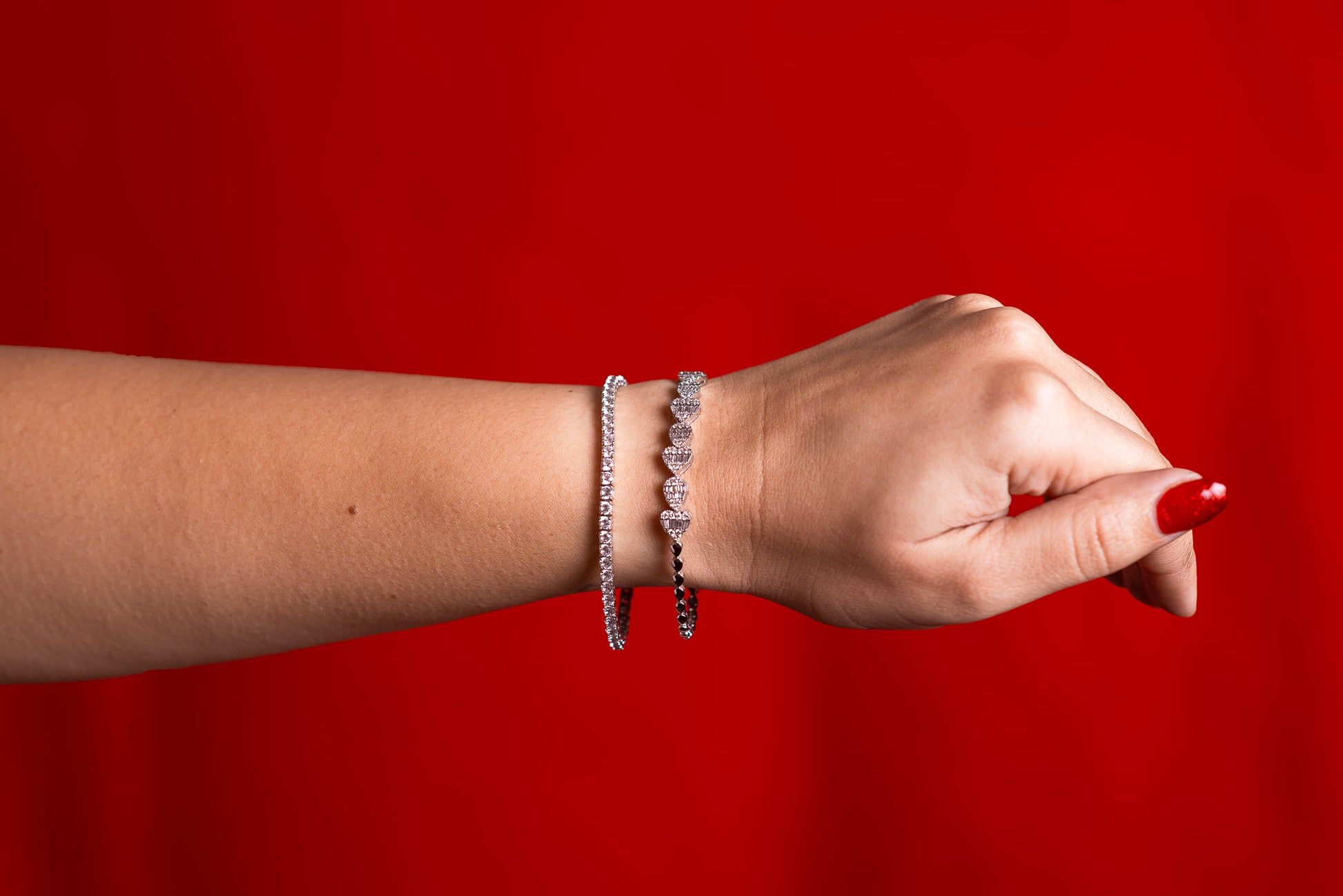 Esclava con Diamantes 1.20ct Oro 14k Blanca