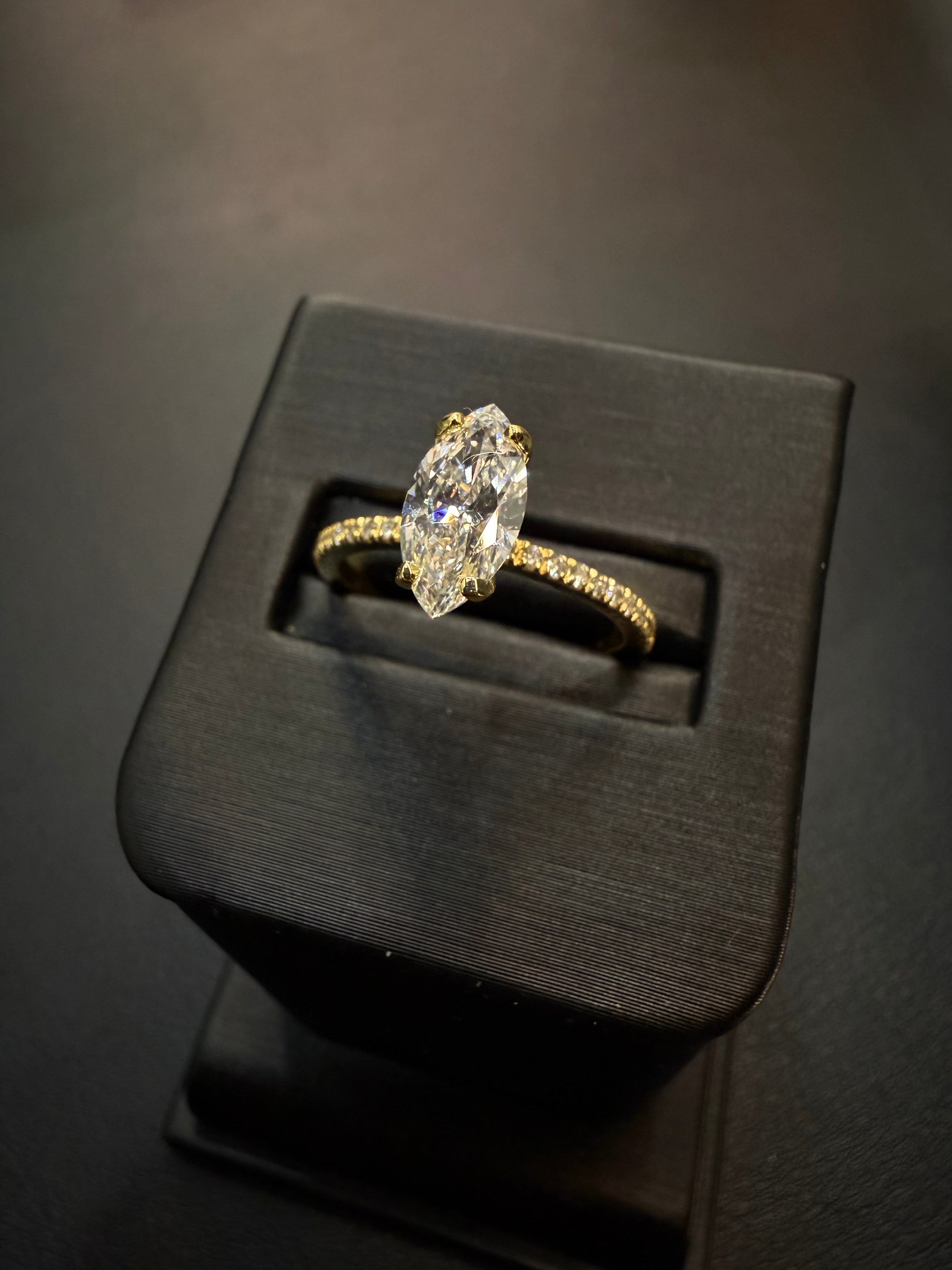 Anillo Compromiso Marquissse Diamante 1.01ct Oro 14k Amarillo