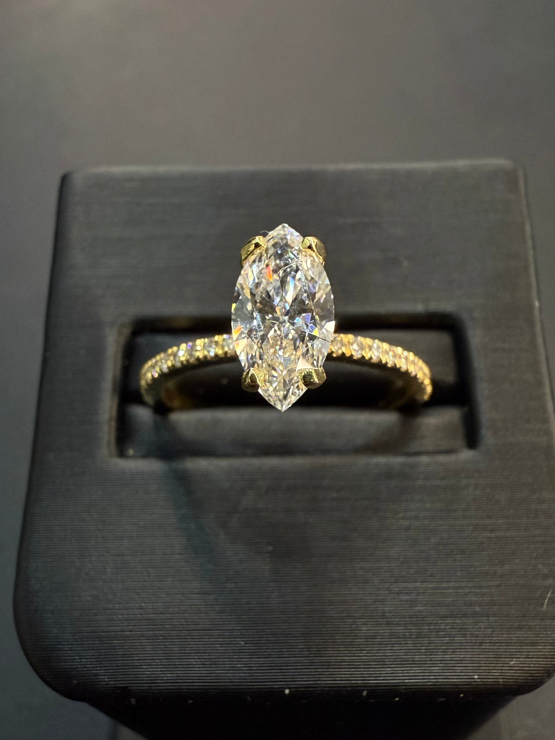 Anillo Compromiso Marquissse Diamante 1.01ct Oro 14k Amarillo