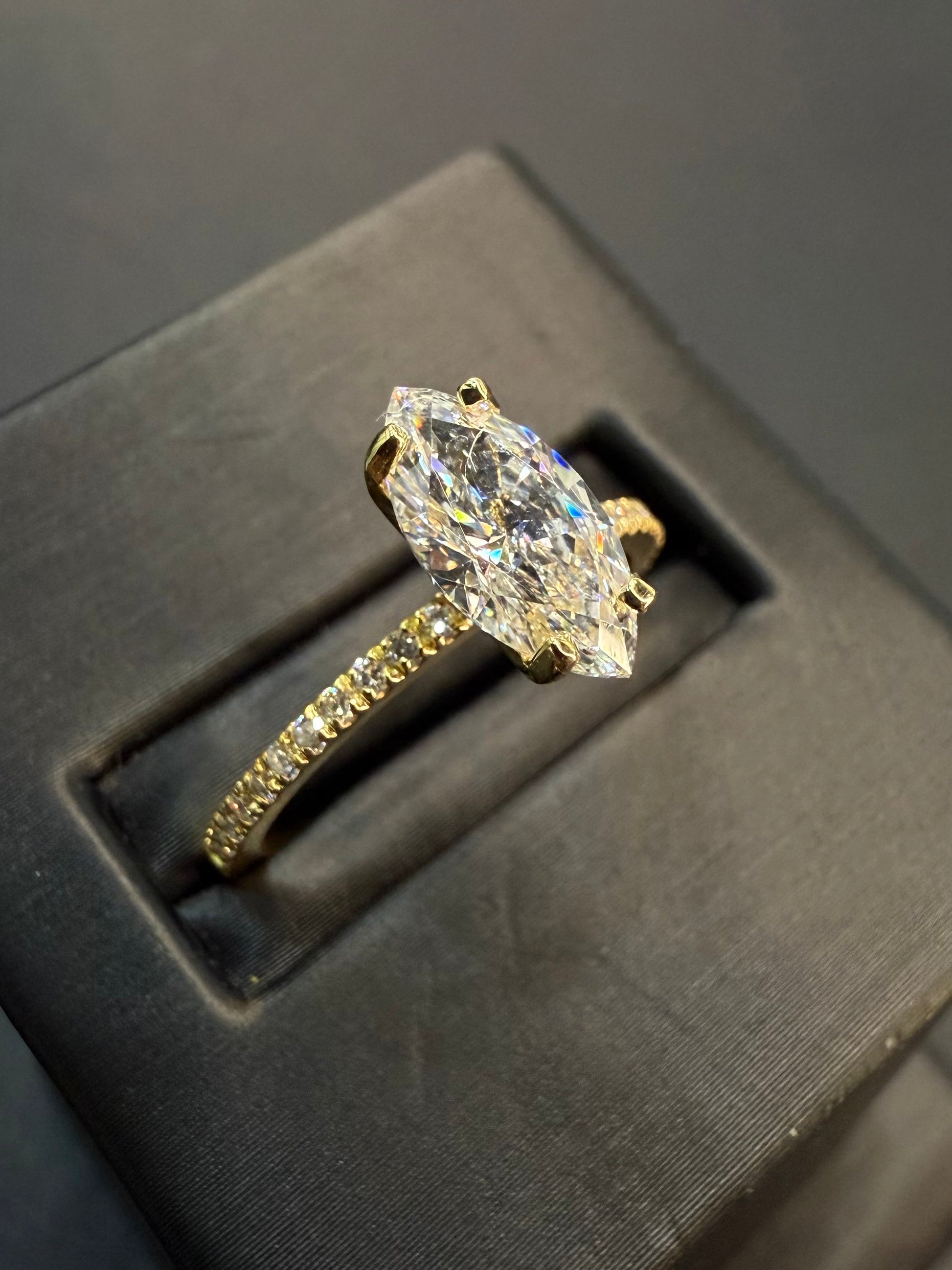 Anillo Compromiso Marquissse Diamante 1.01ct Oro 14k Amarillo