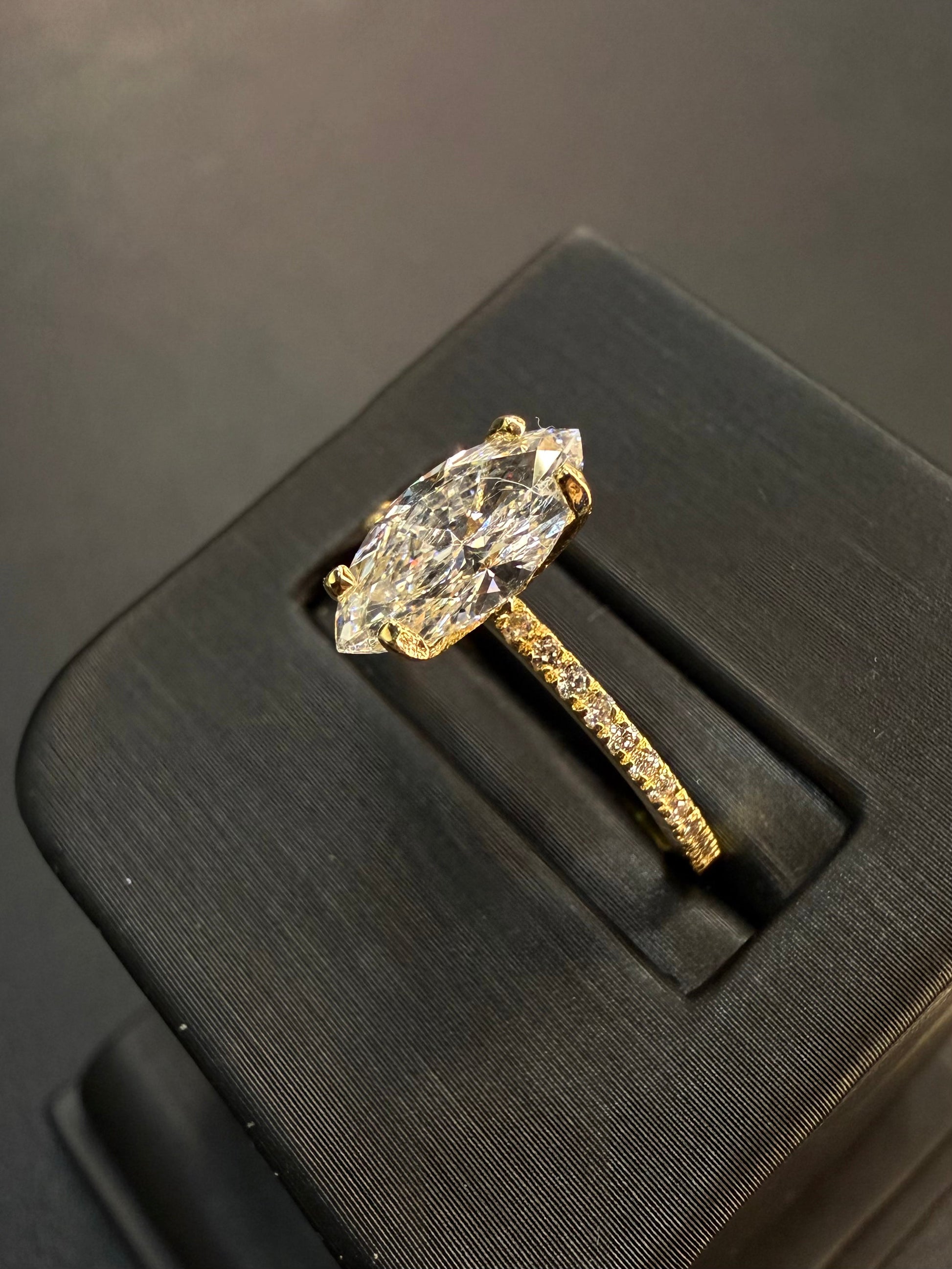 Anillo Compromiso Marquissse Diamante 1.01ct Oro 14k Amarillo