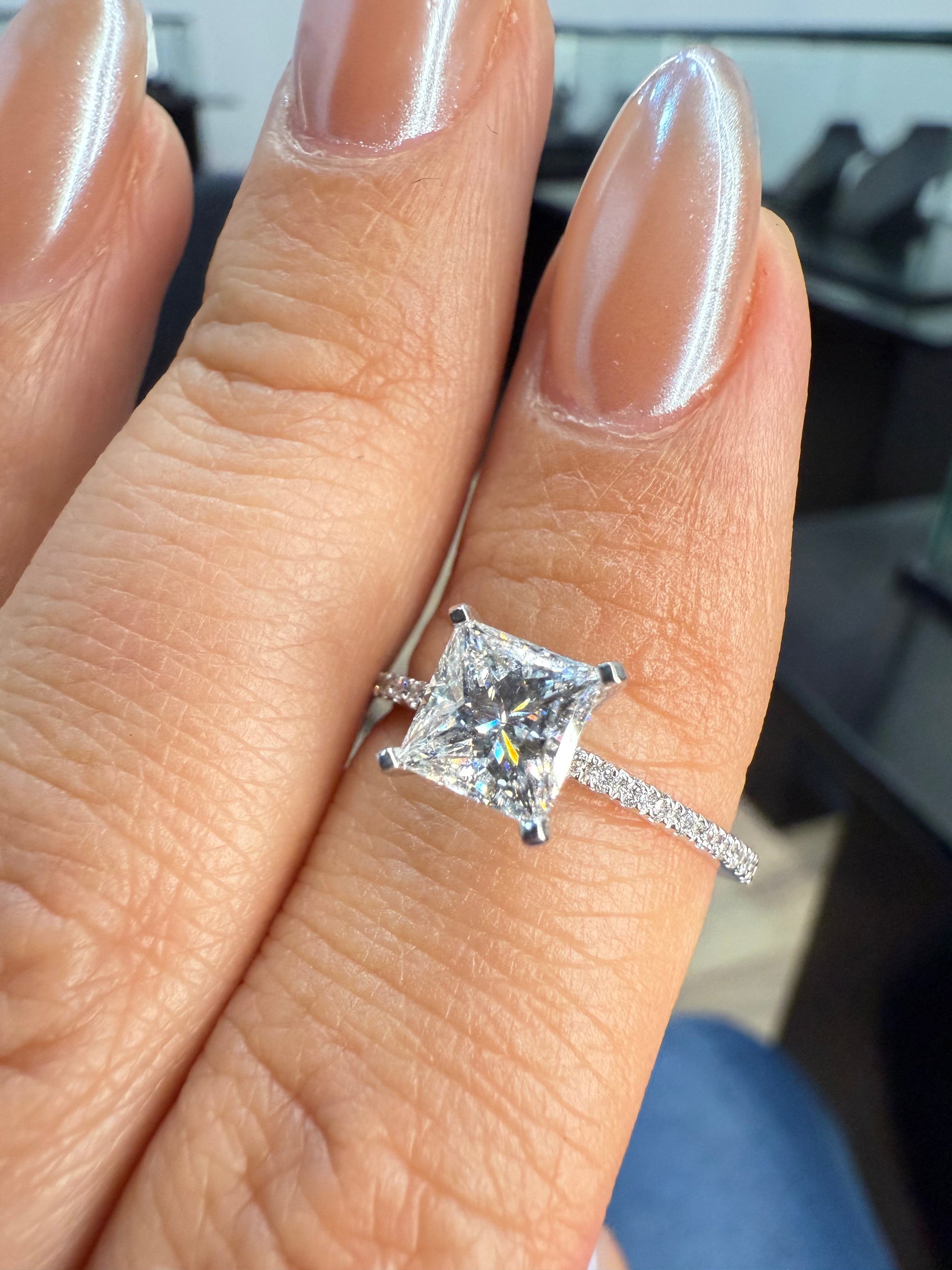 Anillo Compromiso Diamante 1.05ct Oro 14k Blanco