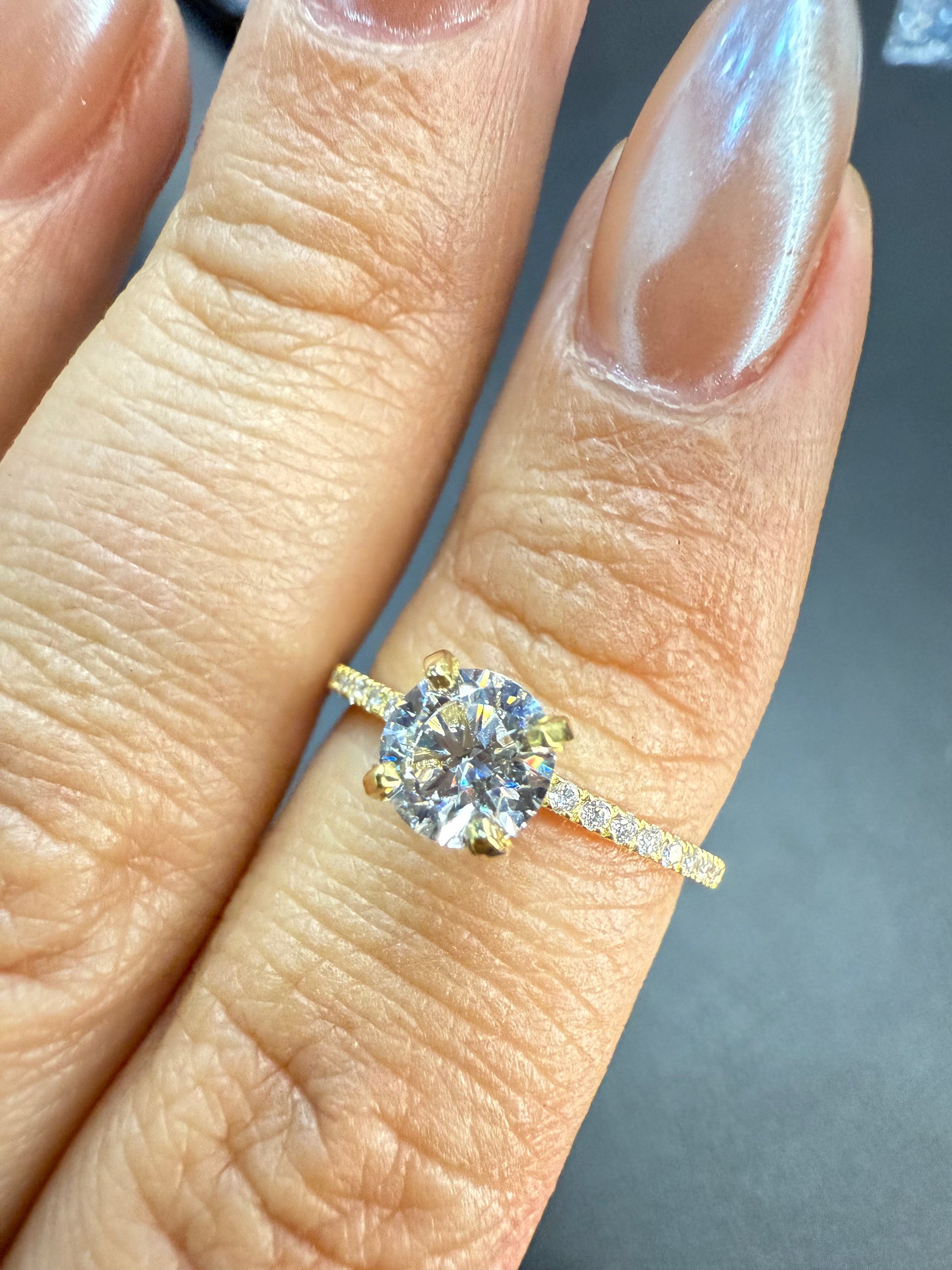 Anillo Compromiso Diamante 0.71ct Oro 14k Amarillo