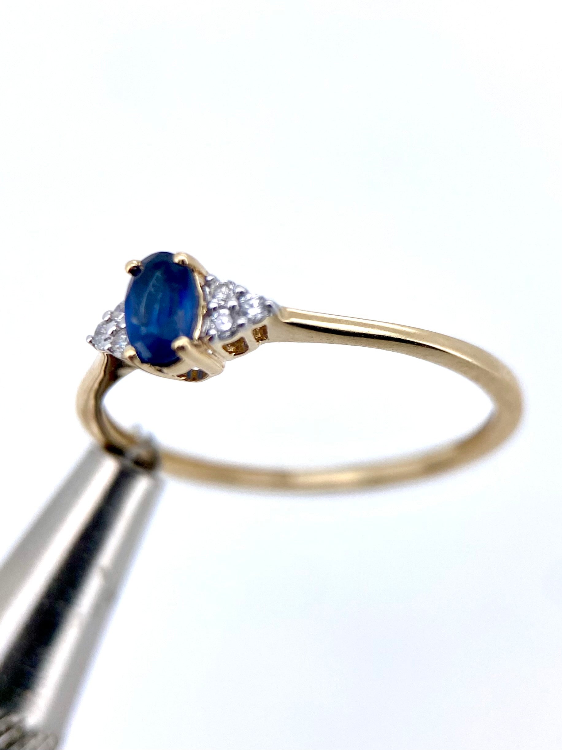 Oro Amarillo 14k Oval 0.40ct de Zafiro Natural                  OF2373