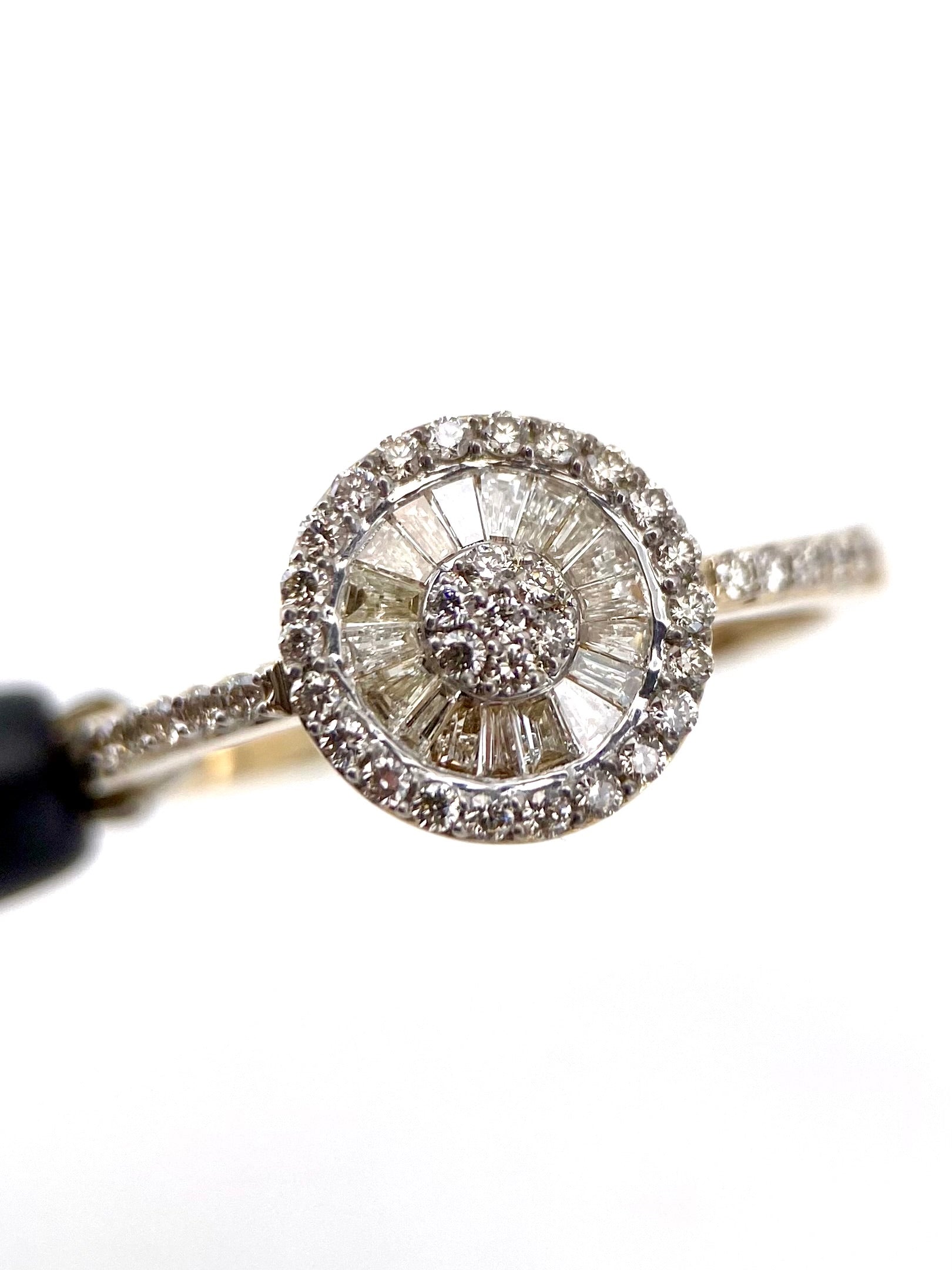 Oro Amarillo 14k Redondo 0.45ct de Diamantes Naturales                            Anillo Compromiso OF2315