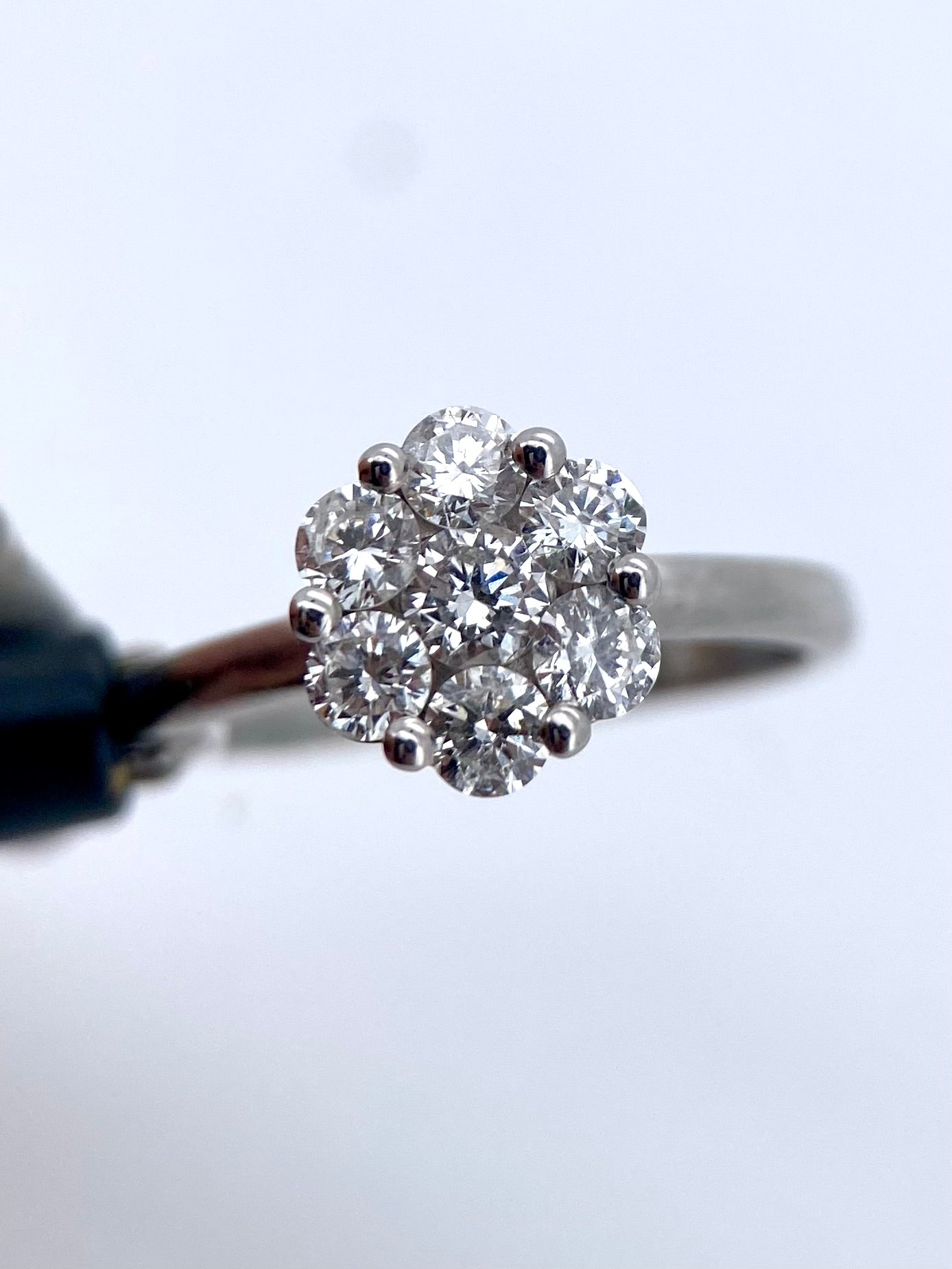 Oro Blanco 14k Redondo 0.40ct de Diamante Natural                                                  Anillo Compromiso OF1936