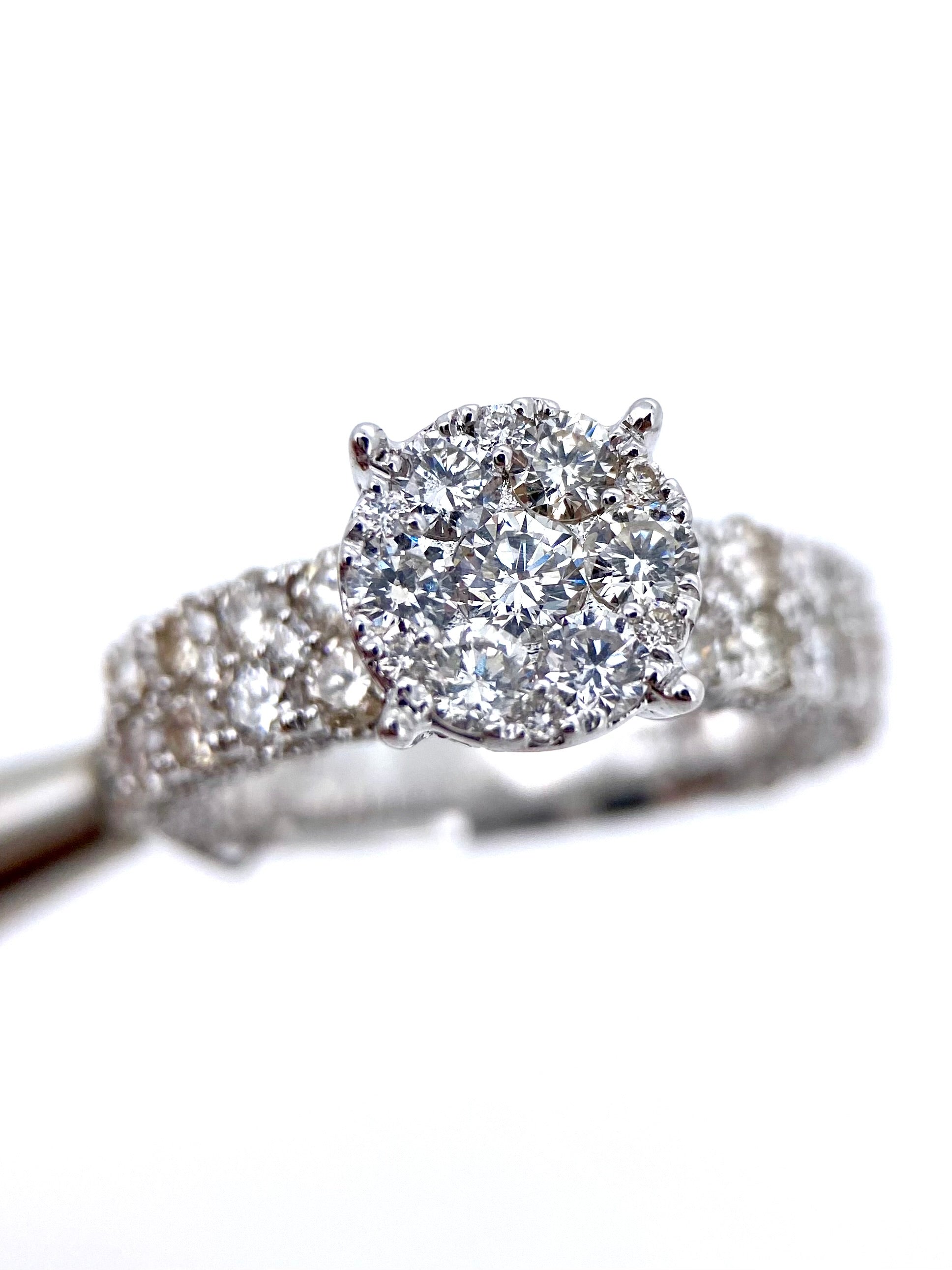 Oro Blanco 14k Redondo 3.65ct                               Anillo OF2379