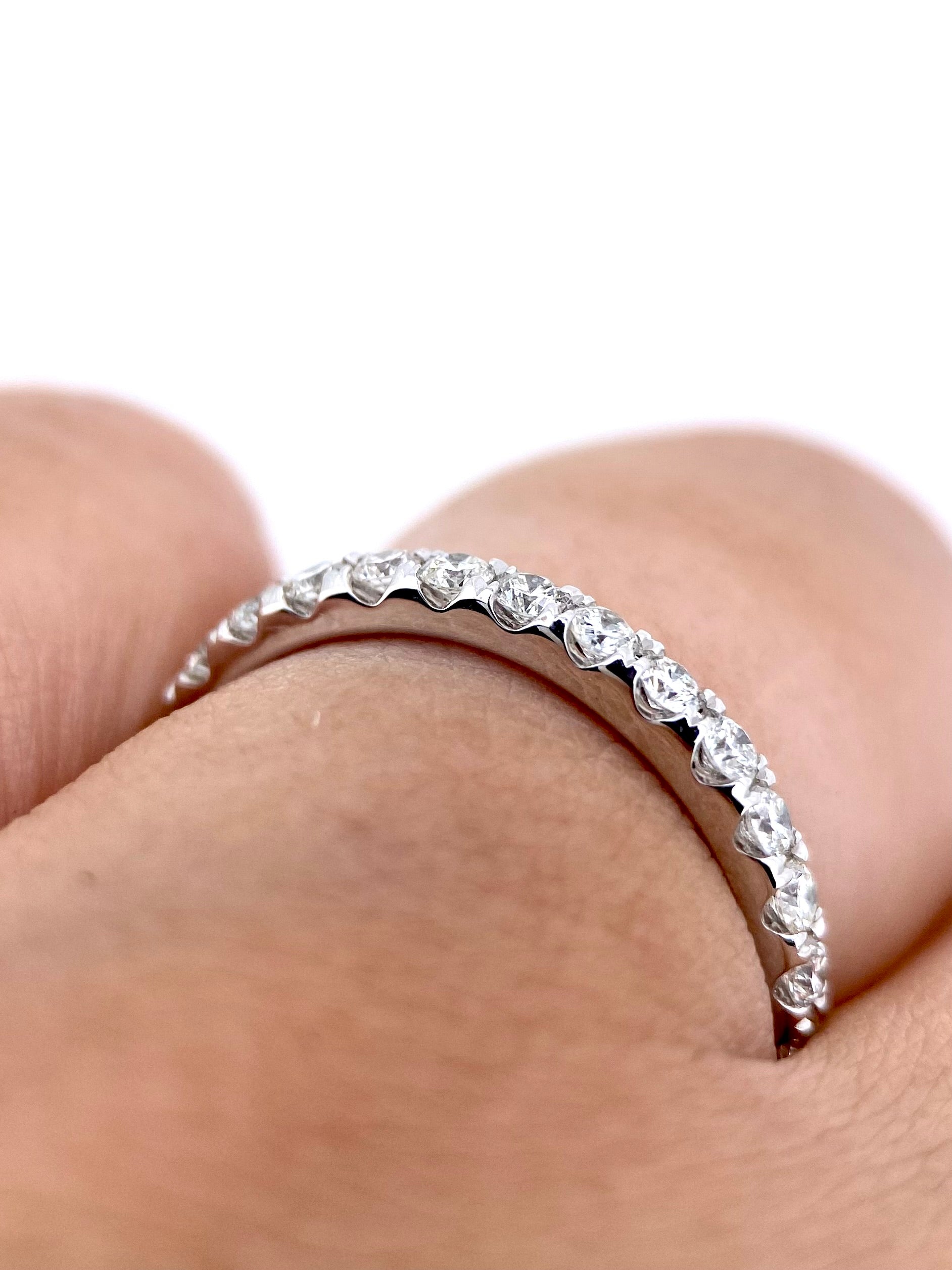 Churumbela Diamantes 0.42ct Oro 14k Blanco.            OF2366