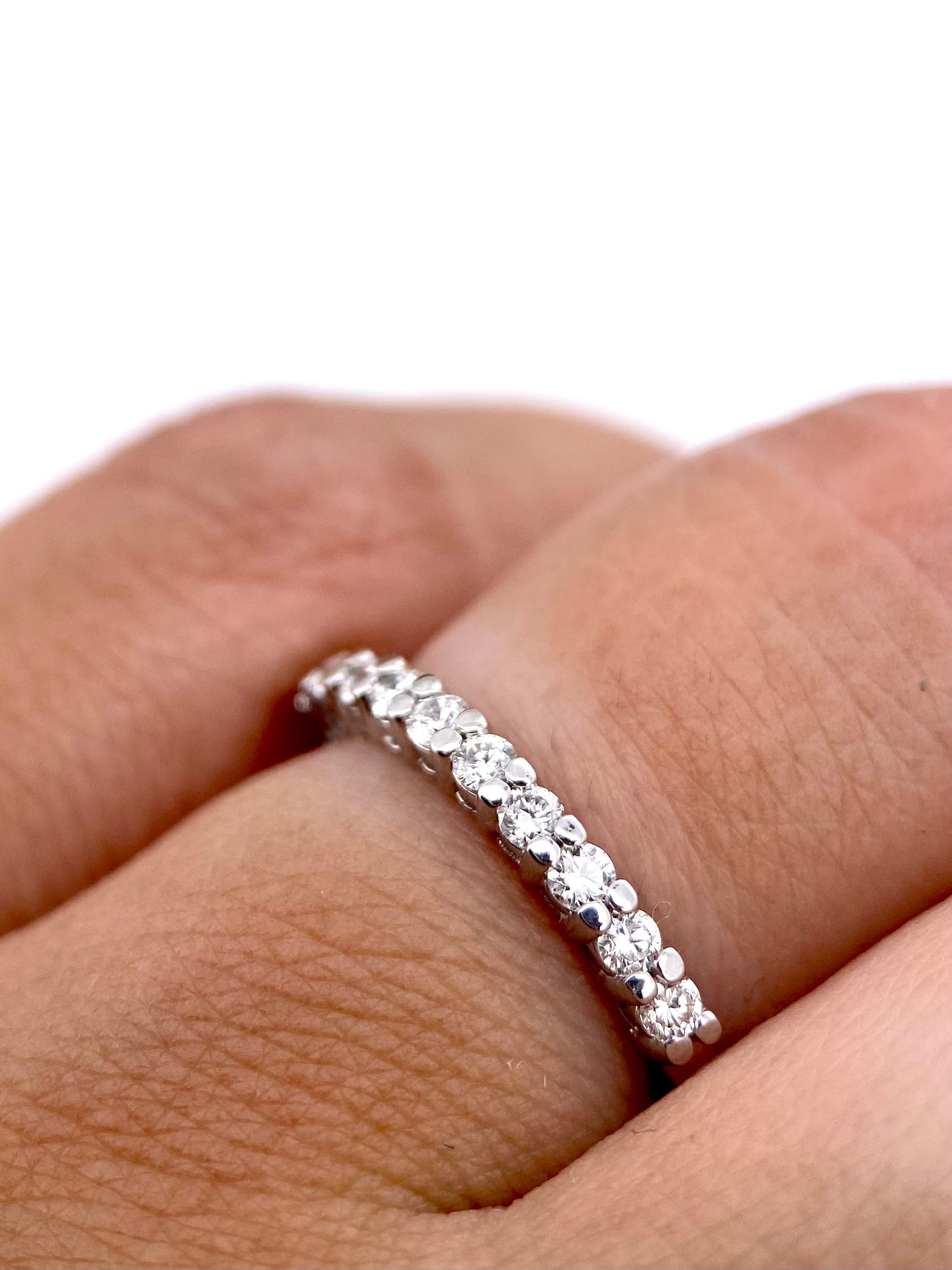 Churumbela Diamantes 0.33ct Oro 14k Blanco.            OF2380