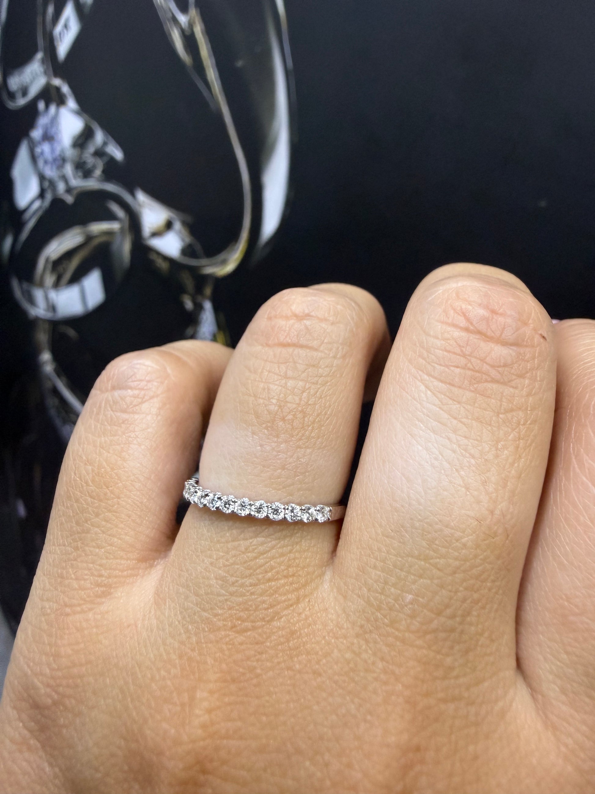Churumbela 0.35ct Oro 14k Blanco.            OF2361