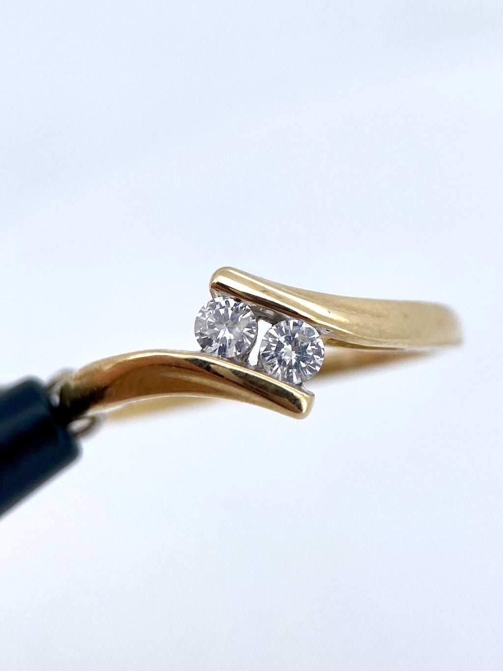 Oro Amarillo 14k Redondo 0.18ct de Diamante Natural                           Anillo Compromiso OF1930