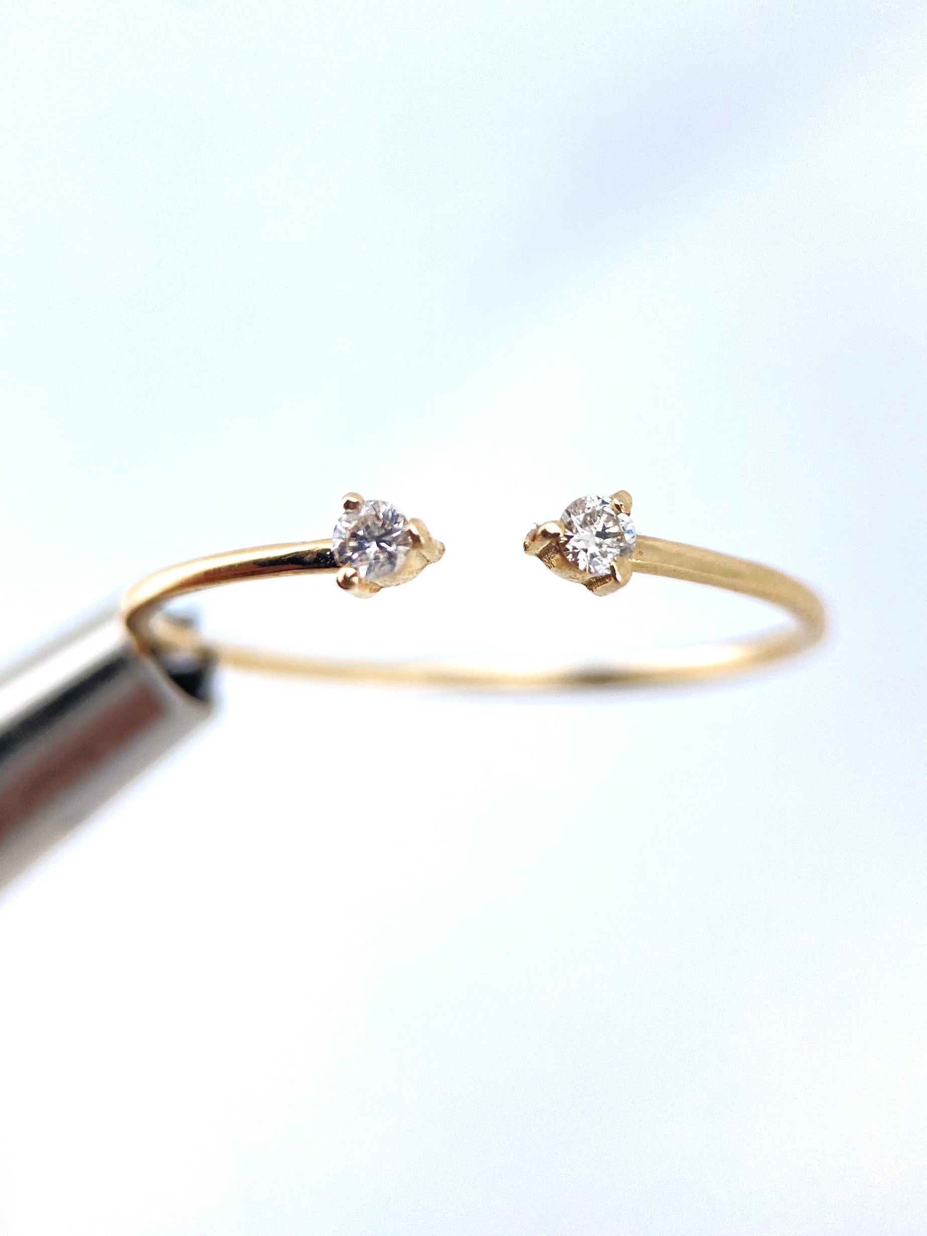 Churumbela Abierta 0.08ct Oro 14k Amarillo.            OF2354