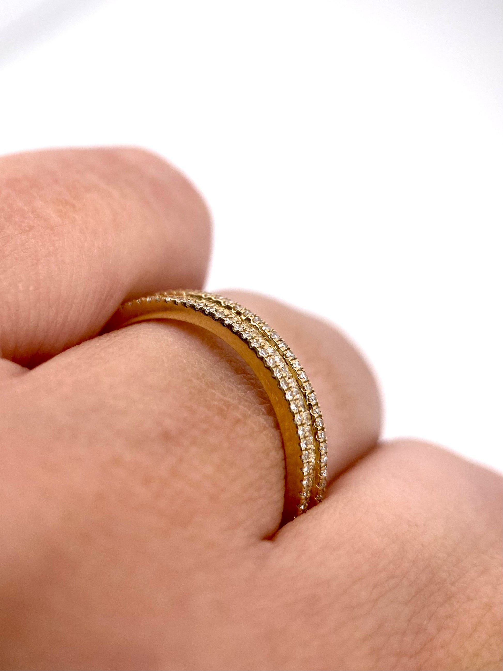 Churumbela con Baguettes 0.30ct Oro 14k Amarillo.            OF2220