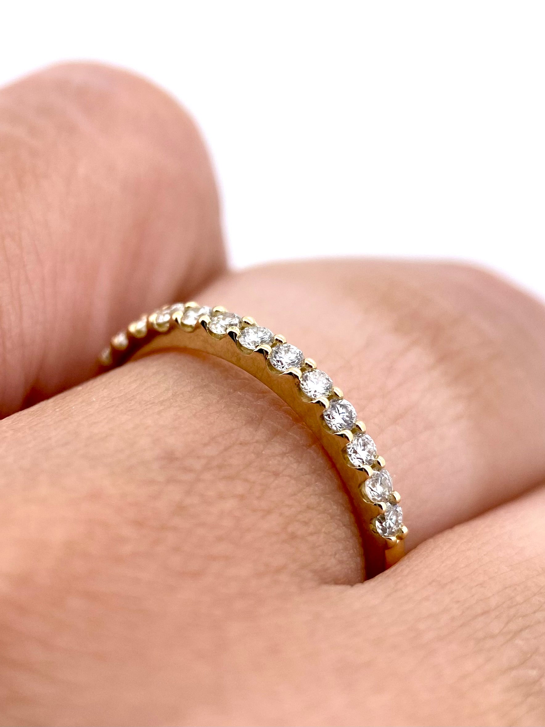 Churumbela Redonda 0.30ct Oro 14k Amarillo.            OF2347