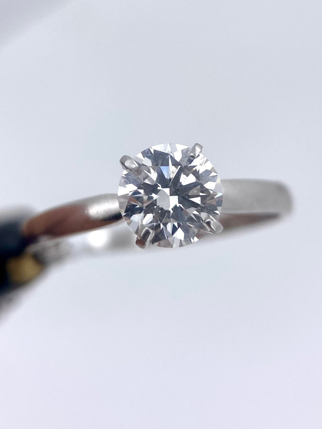 Diamante Laboratorio IGI Redondo 1.00ct Oro 14k Blanco-Anillo de Compromiso