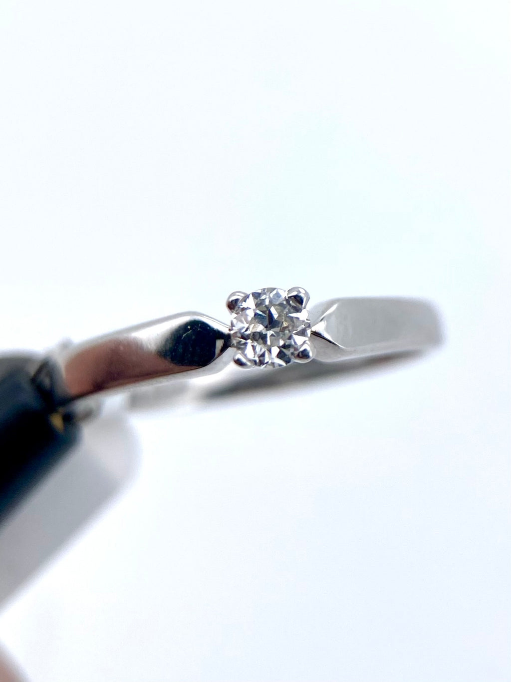 Oro Blanco 14k Redondo 0.24ct de Diamante Natural                                                  Anillo Compromiso OF1341