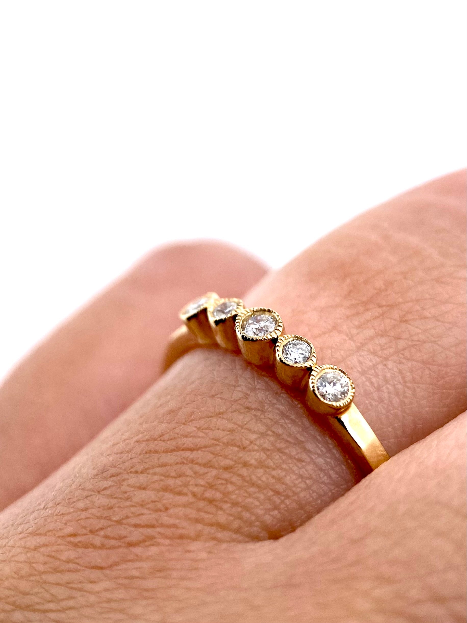 Churumbela Redonda 0.20ct Oro 14k Amarillo.            OF2346