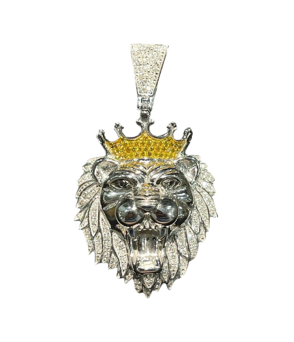 Dije de Diamante 0.54ct Oro 14k Blanco