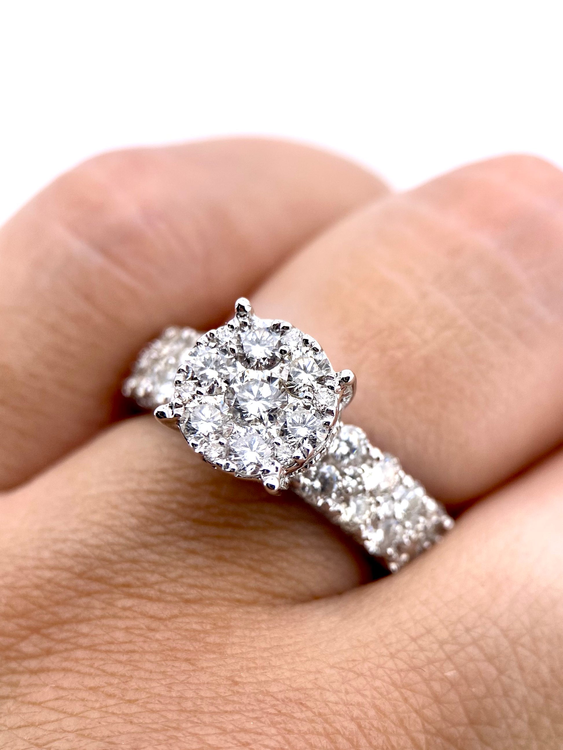 Oro Blanco 14k Redondo 3.65ct                               Anillo OF2379