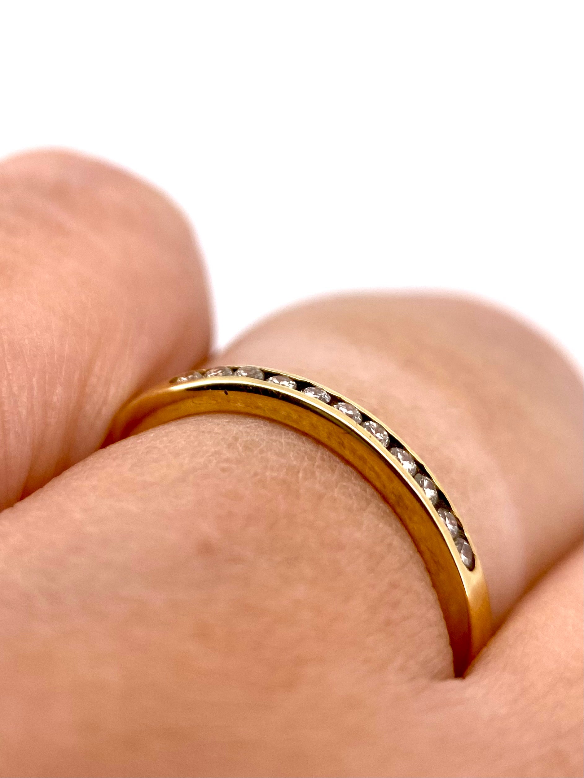 Churumbela Redonda 0.14ct Oro 14k Amarillo.            OF2322