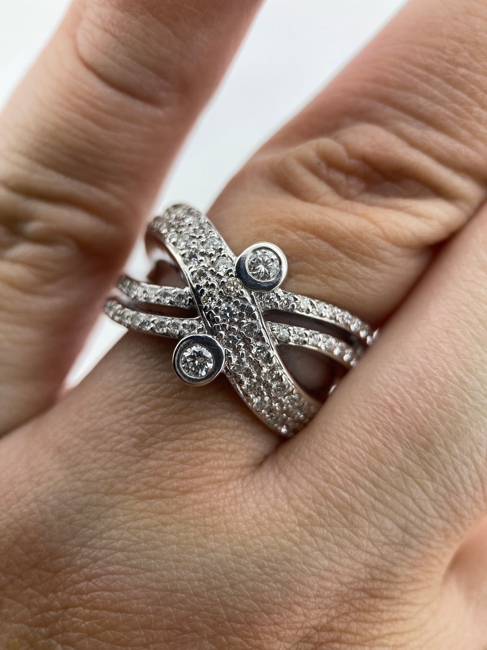 Oro Blanco 14k  1.03ct de Diamante Natural.                                                  Anillo Compromiso OF2328