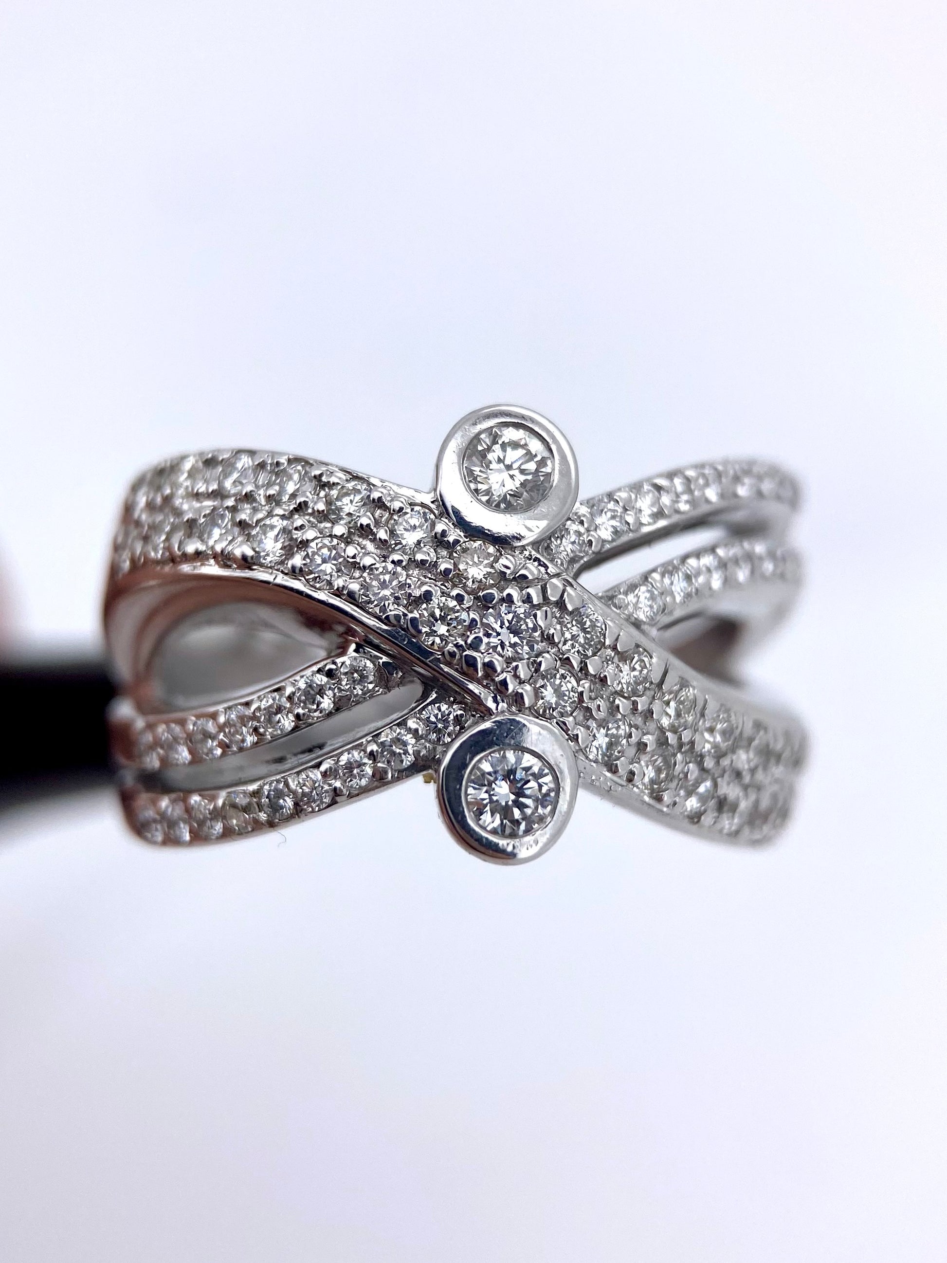 Oro Blanco 14k  1.03ct de Diamante Natural.                                                  Anillo Compromiso OF2328
