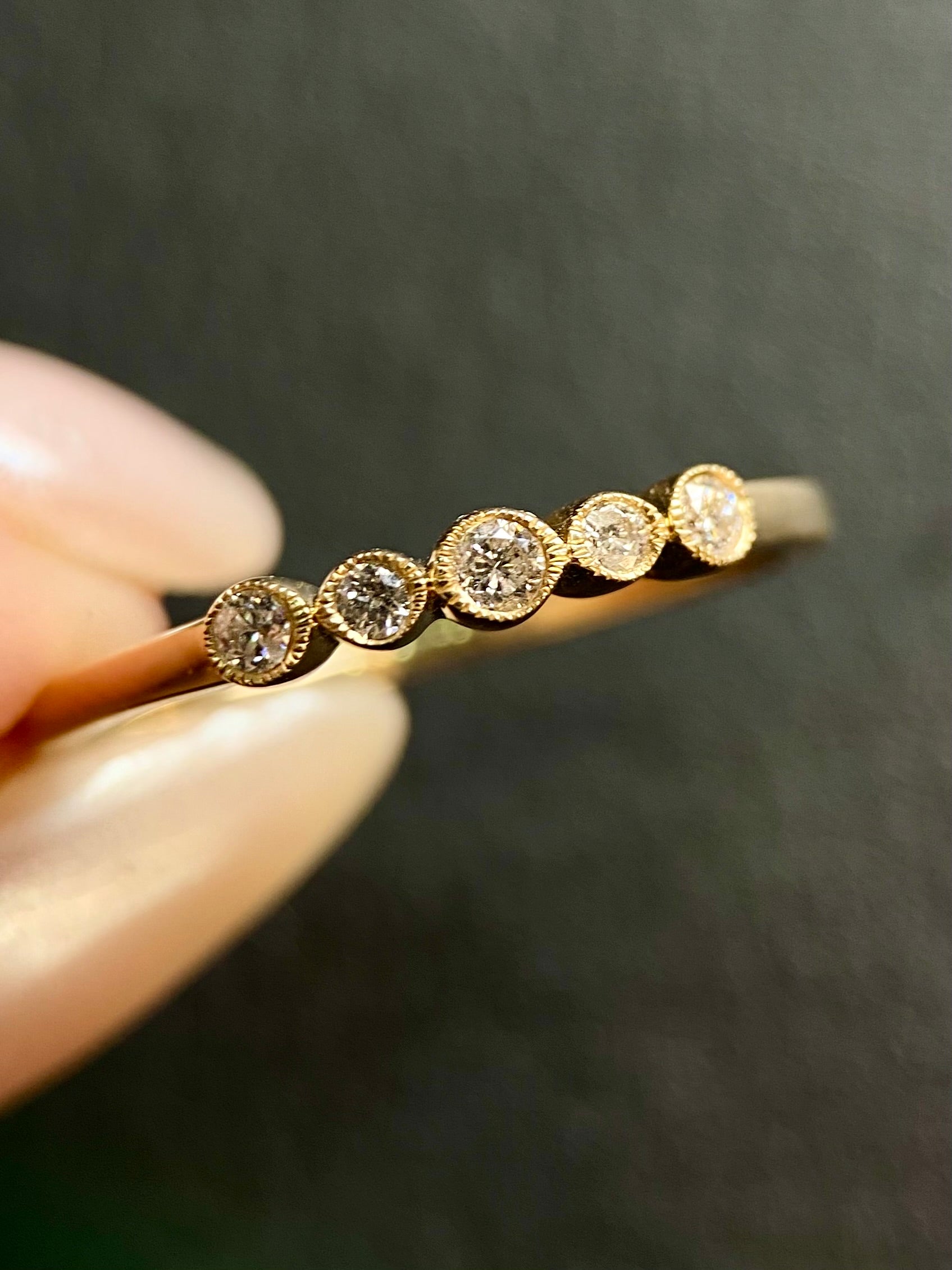 Churumbela Redonda 0.20ct Oro 14k Amarillo.            OF2346