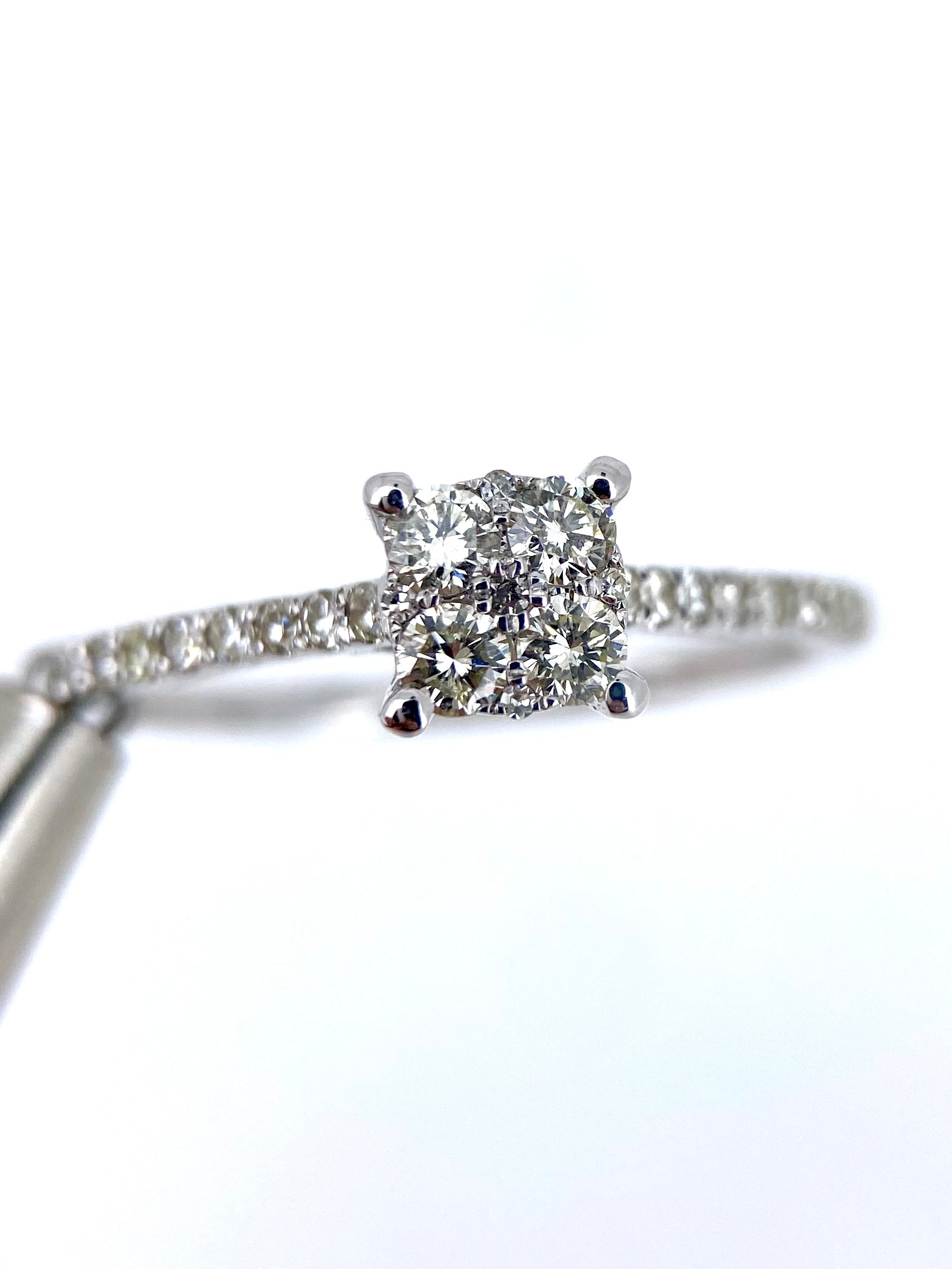 Oro Blanco 14k Princes 0.60ct  Diamante Natural.          Anillo OF2377